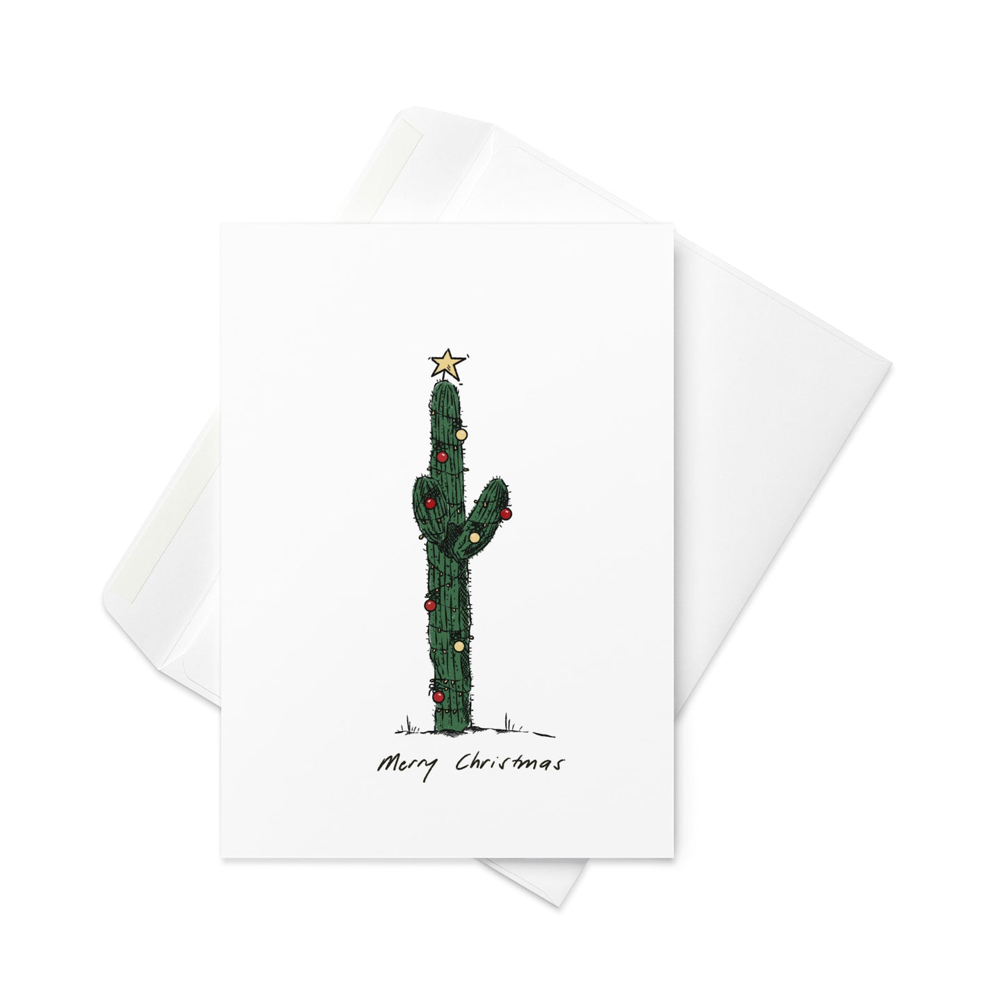 Country Cactus Christmas Card