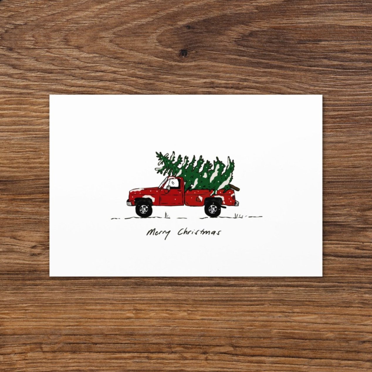 Country Pick Up Truck Christmas Card