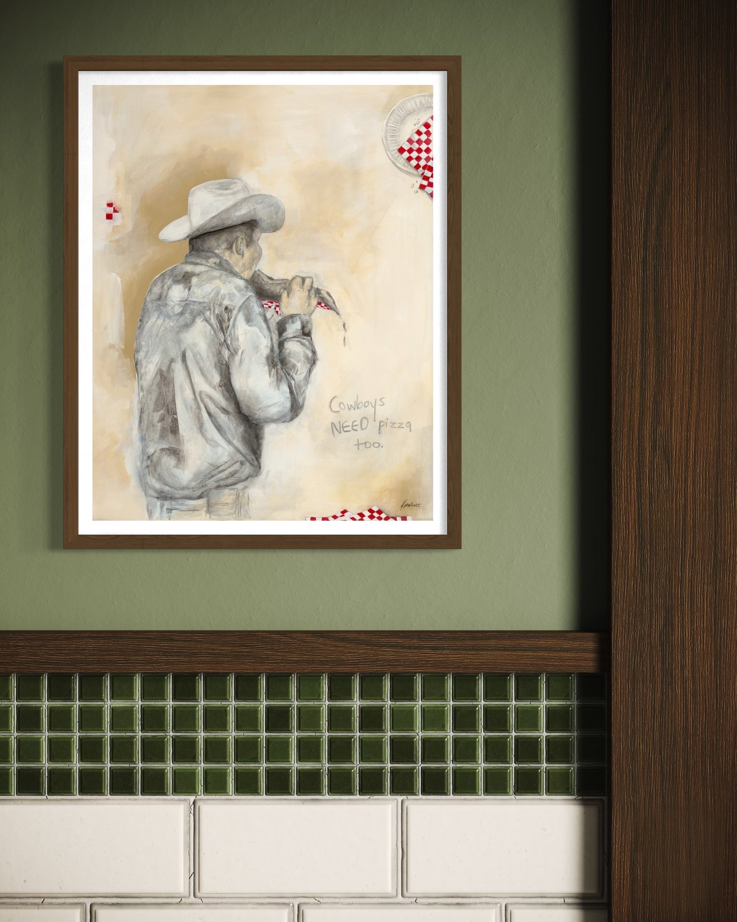 NEW PRINT! Pizza Cowboy