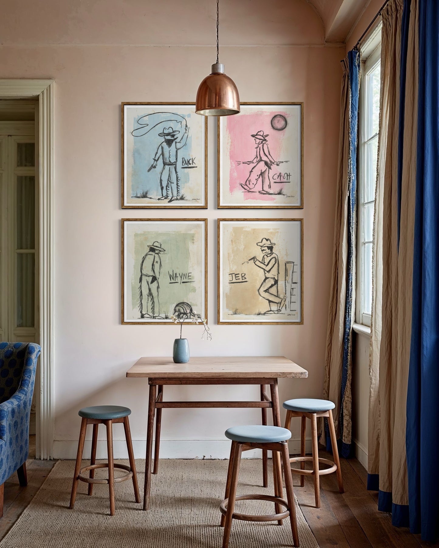 PRINT Pastel Cowboy Buck