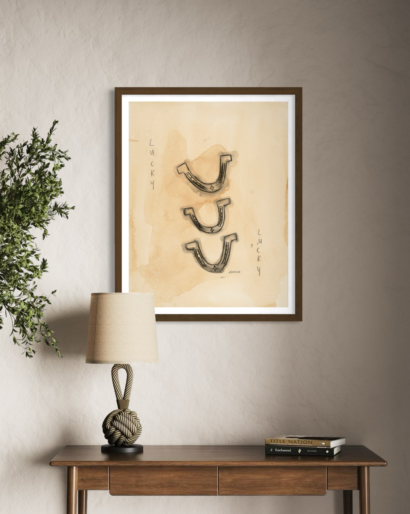 Western Art Print - Lucky You